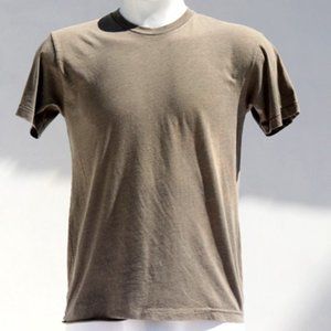 Worn, sun-faded slim fit t-shirt.